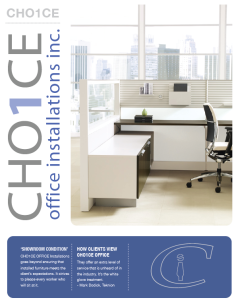 Choice Furniture Installer Brochure Cover